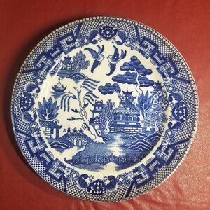 1953  Blue Willow Bread Plate -Occupied Japan Circa 1953